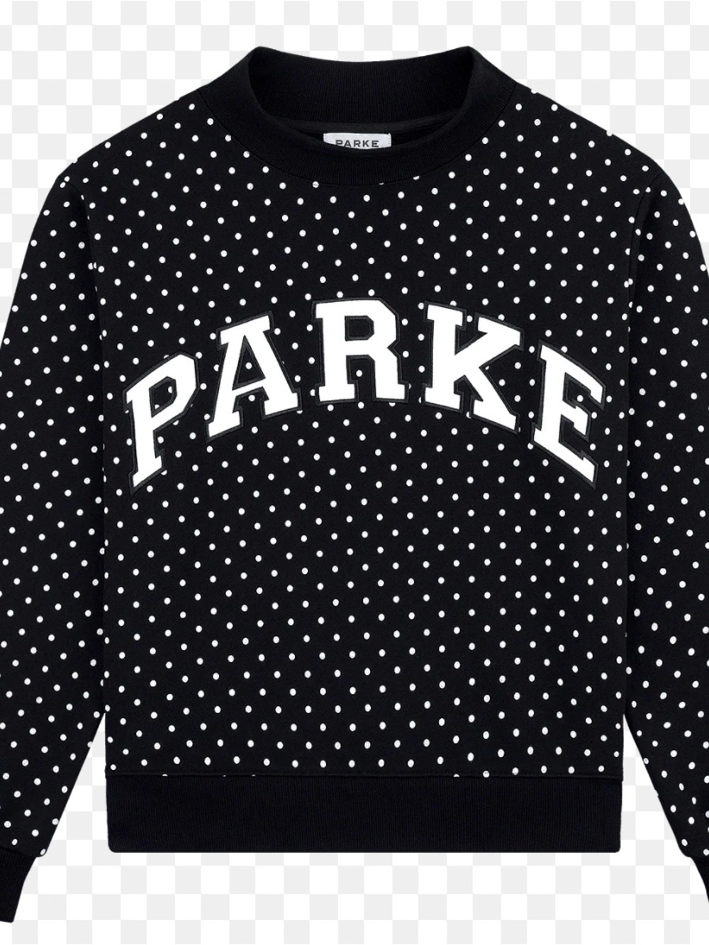 Parke Black Polka Dot Crewneck Sweater
